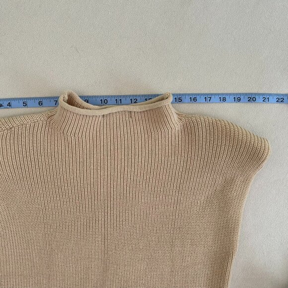 XXXiticat Capped Sleeve Sweater Vest Mock Turtle Knit Pullover Tank Shirt S M - Picture 9 of 9